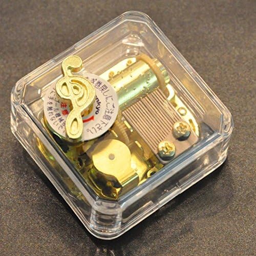 WOGOD Music Box 18 note Mechanism Acrylic Musical Box - Home Decor,Birthday or Christmas Best Gift (MG-215)