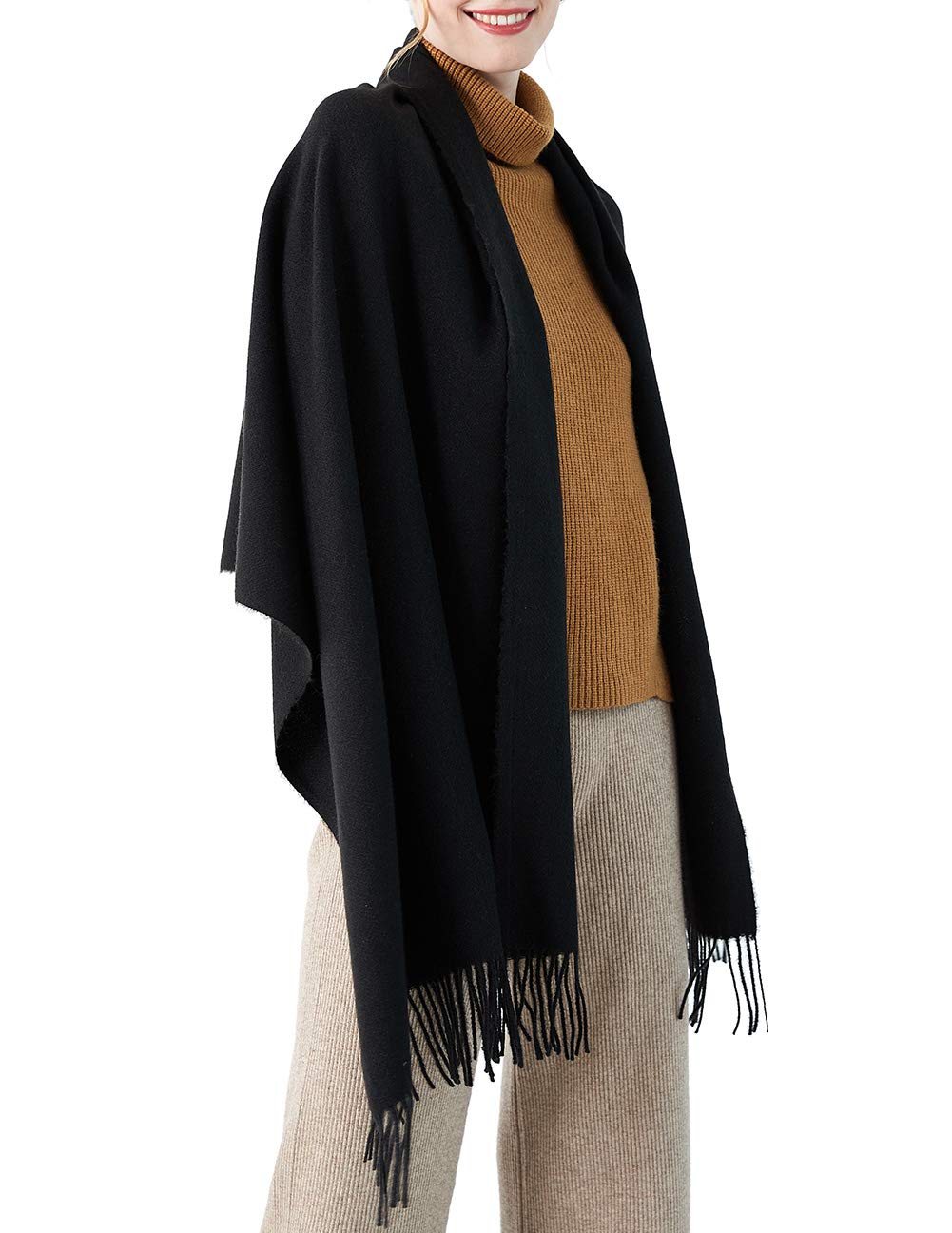 CARESEEN Solid Womens Large Soft Pashmina Scarf Cashmere Feel Shawls Wrap Stole Warm Winter Scarves CARESEEN Solid Womens Large Soft Pashmina Scarf Cashmere Feel Shawls Wrap Stole Warm Winter Scarves