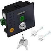 Generator Controller Board Panel 702 MS-HC with Keys Manual Start Engine Monitoring Low Oil Pressure High Temperature Alarm