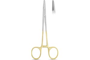 BOUJEE TRENDS TC Mayo Hegar Needle Holder 6" Tungsten Carbide Inserts, Plasma Coated Needle Driver with Strong Lock, Serrated Jaws for Precise Suturing, Practicing & Fishing Autoclavable