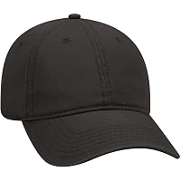 OTTO 6 Panel Low Profile Superior Cotton Twill Cap - Black at