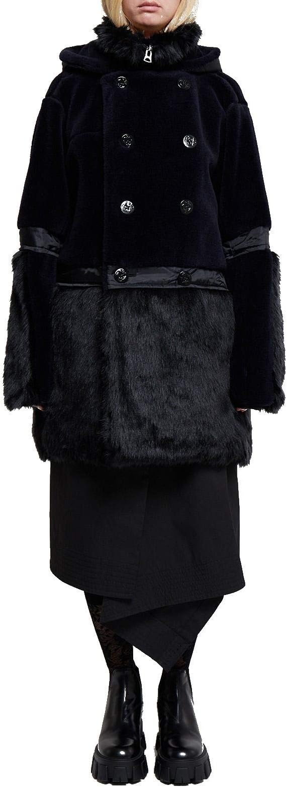 SACAI Fashion Womens 1902115MNAVY201 Blue Coat | Autumn-Winter 19