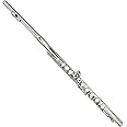 Deloitte C Flute Closed Hole 16 Keys Nickel Plated, DFL-101, for Beginner Student Flute Instrument with Cleaning Kit, Carrying Case, Gloves, Tuning Rod