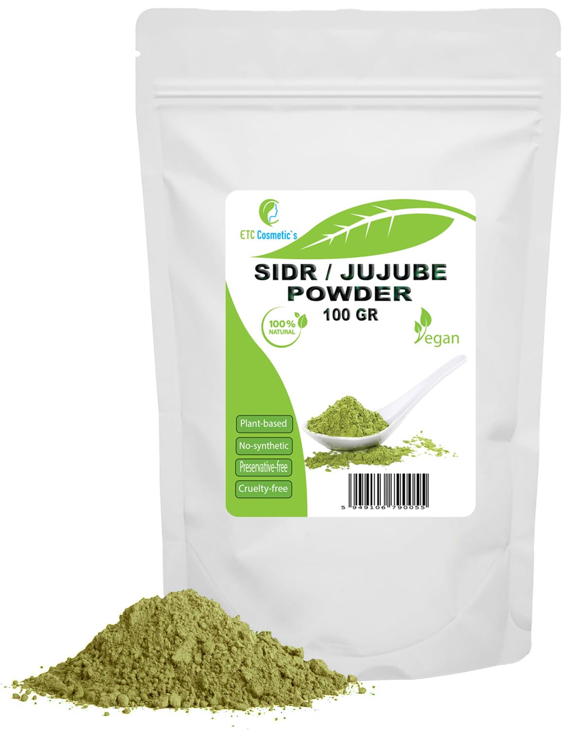 SIDR (JUJUBE) POWDER 100 gr - A natural cleanser plant powder | Suitable for all hair types, including thin, weak and damaged hair | 100% Natural (100 Gr)