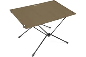 Helinox Table One Hard Top Lightweight, Collapsible, Portable, Outdoor Camping Table, Large - 29.5 x 22.5 Inches, Coyote Tan