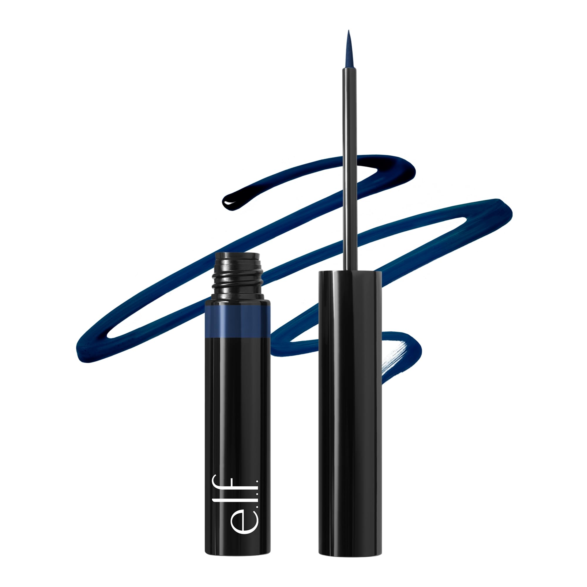 e.l.f. H2O Proof Inkwell Eyeliner Pen, High-Pigment, Waterproof Liquid Eyeliner, Delivers A Matte Finish, Vegan & Cruelty-Free, Navy Baby