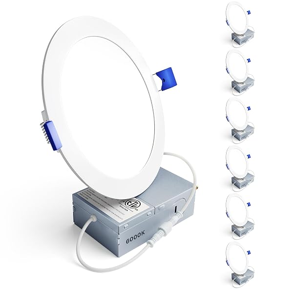ENSENIOR 6 PACK 6 INCH LED RECESSED LIGHT,...