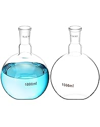 QWORK 1000ml Borosilicate Glass Boiling Flask with