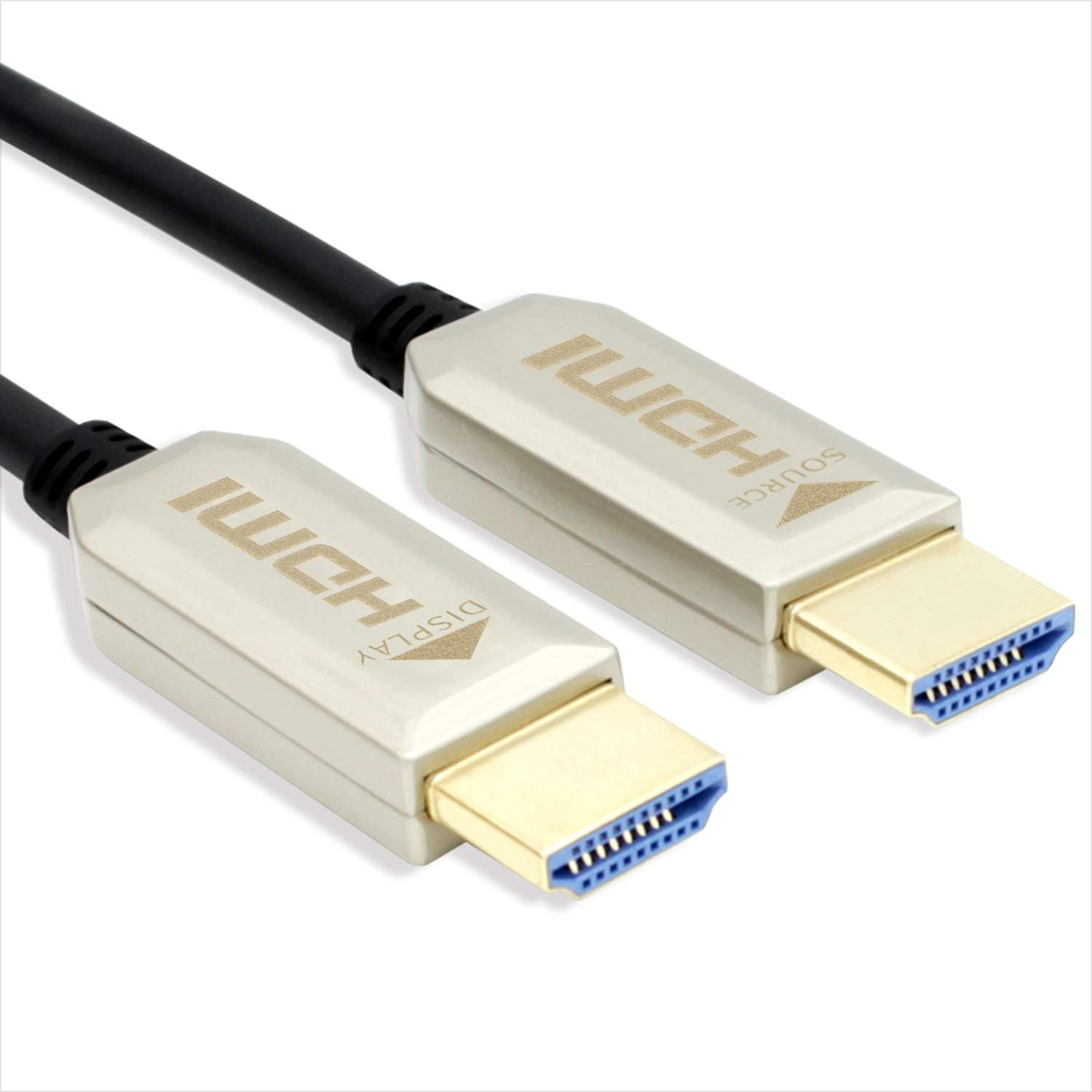 NueTek HDMI Fiber Optic Cable 25FT 4K 60Hz HDMI2.0b 18Gbps HDR ARC HDCP2.2 3D Slim Flexible for HDTV Projector Home Theatre TVbox Gaming Box