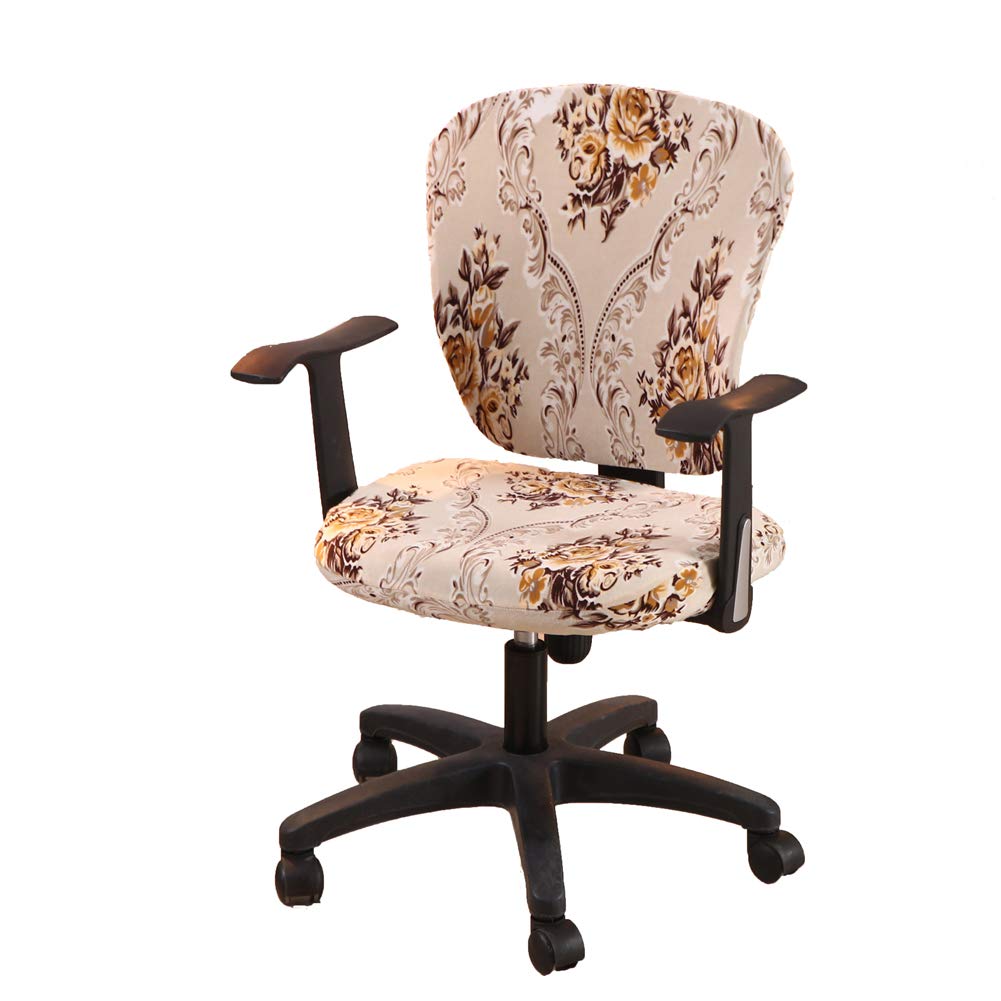wonderfulwu Computer Office Chair Cover, Removable Stretch Chair Covers Chair Protective Slipcover
