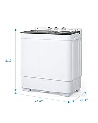 KUPPET Compact Twin Tub Portable Mini Washing