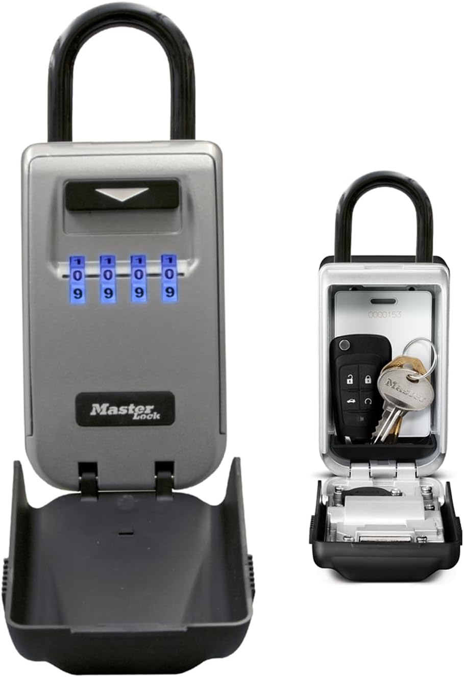 Master Lock Portable Light Up Key Safe with Shackle Medium 175 x 72 x 52 mm