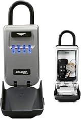 Master Lock Portable Light Up Key Safe with Shackle Medium 175 x 72 x 52 mm