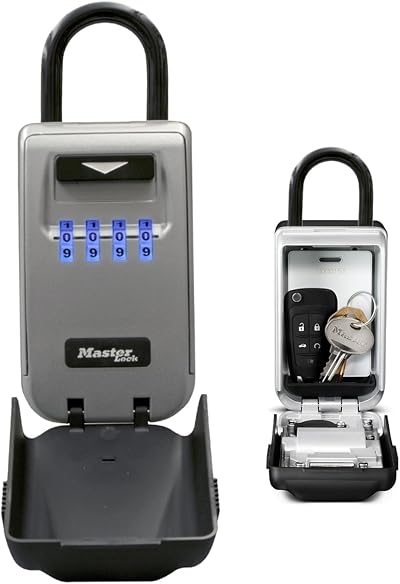 Master Lock Portable Light Up Key Safe with Shackle Medium 175 x 72 x 52 mm