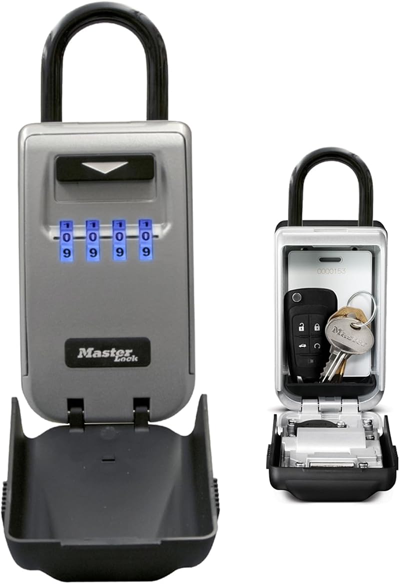 Master Lock Portable Light Up Key Safe with Shackle Medium 175 x 72 x 52 mm