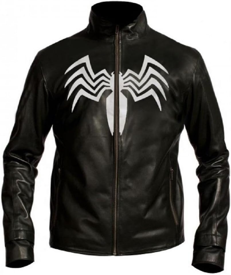 Men's Revenge Spider Venom Man Real Leather Jacket