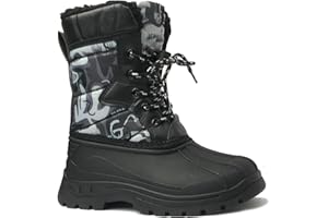 REDVOLUTION Girls Boys Unisex Snow Boots Slip-Resistant Waterpoof Winter Fashion Shoe (Toddler/Little Kid/Big Kid)