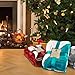Genteele Sherpa Throw Blanket Super Soft Reversible Ultra Luxurious Plush Blanket, 50 x 60 inches, Teal/White