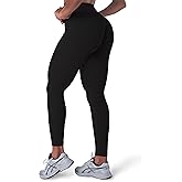 Sunzel Women's Hidden Butt Lifting Leggings No Front Seam High Waist Yoga Pants with Tummy Control Workout Gym Running Casual