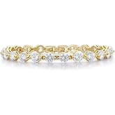Pearich 14K Gold Filled Tennis Bracelet for Women-3mm,4mm 5mm CZ Stone Classic Gold Bracelet for Women, Valentines, Mothers, Christmas Jewelry Gift for Women