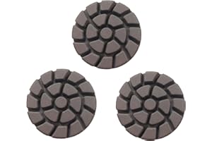 COMEFLOOR Concrete Floor Polishing Pucks Sharp Diamond Copper Bond Grinding Disc, Fit Ride-on Floor Grinder, Walk-Behind Grinder, 3 Inch Hook and Loop Long Using Life Polishing Pads, 30#