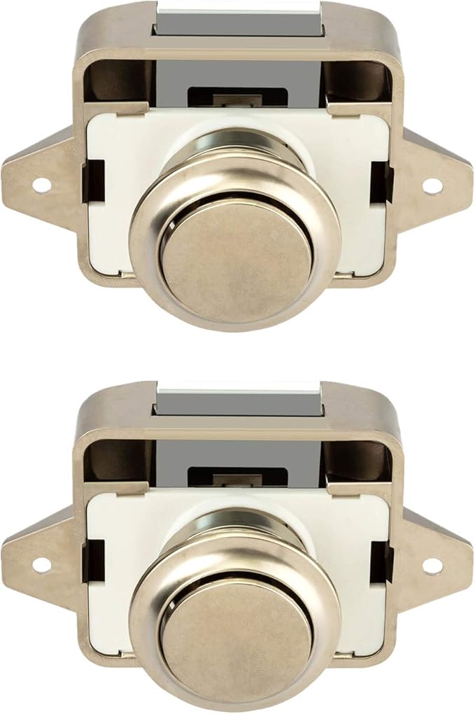 OCGIG 2PCS Push Button Door Catch Lock Caravan Motorhome Camper