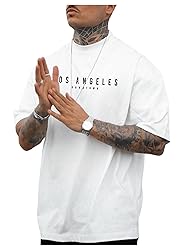 GORGLITTER Men's Crewneck T Shirt Letter Graphic