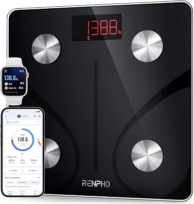 RENPHO Scale 500lbs Capacity Ultra Wide 12x12 Platform Body Fat Bluetooth