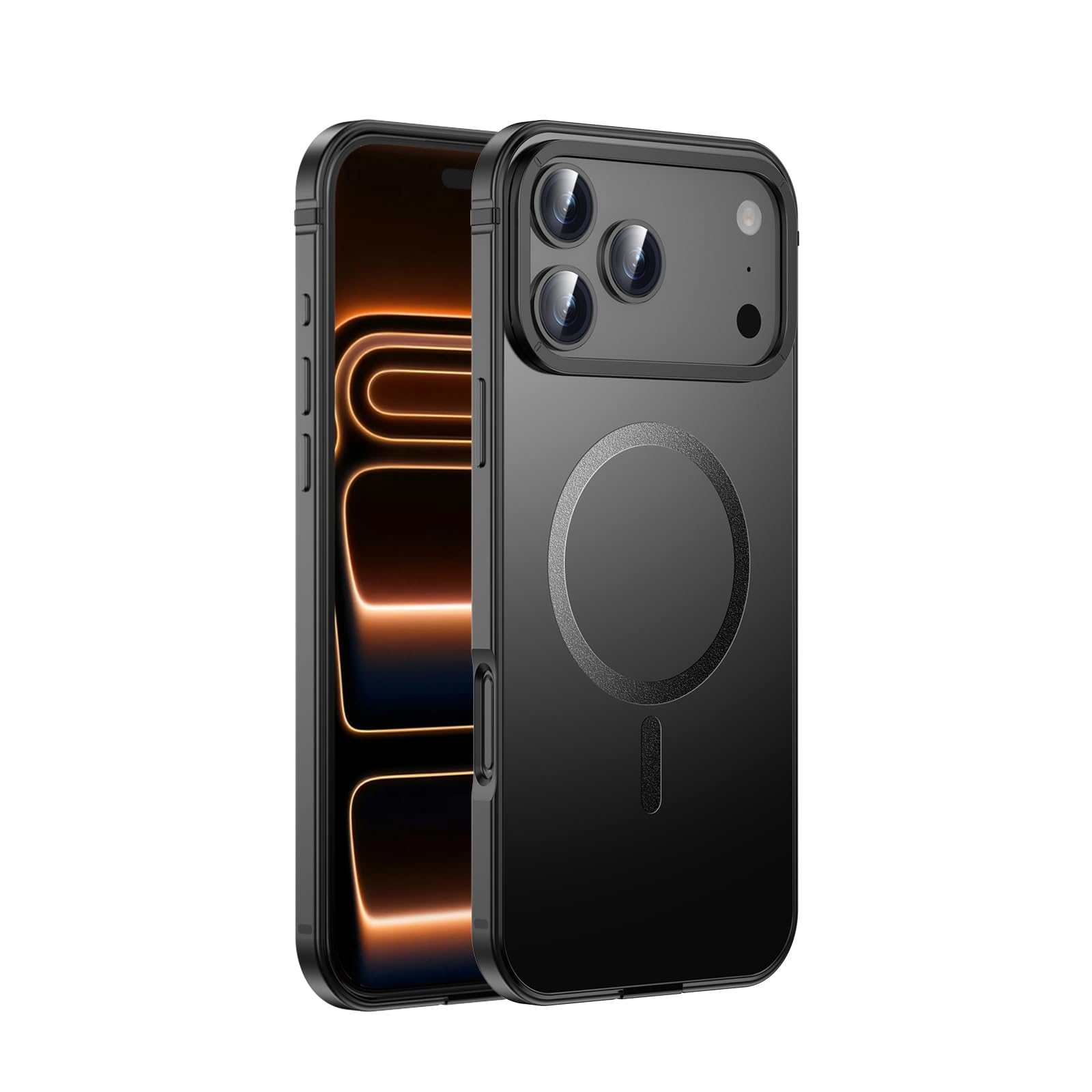 IMCHEN Metal Case for iPhone 17 Pro Max, Aluminum Alloy Frame Heavy-Duty Protection, Slim and Durable Black