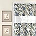 Waverly Navarra Modern Farmhouse Short Rod Pocket Cafe Tier and Valance Window Curtains Set for Kitchen or Bathroom (Double Panel), 52