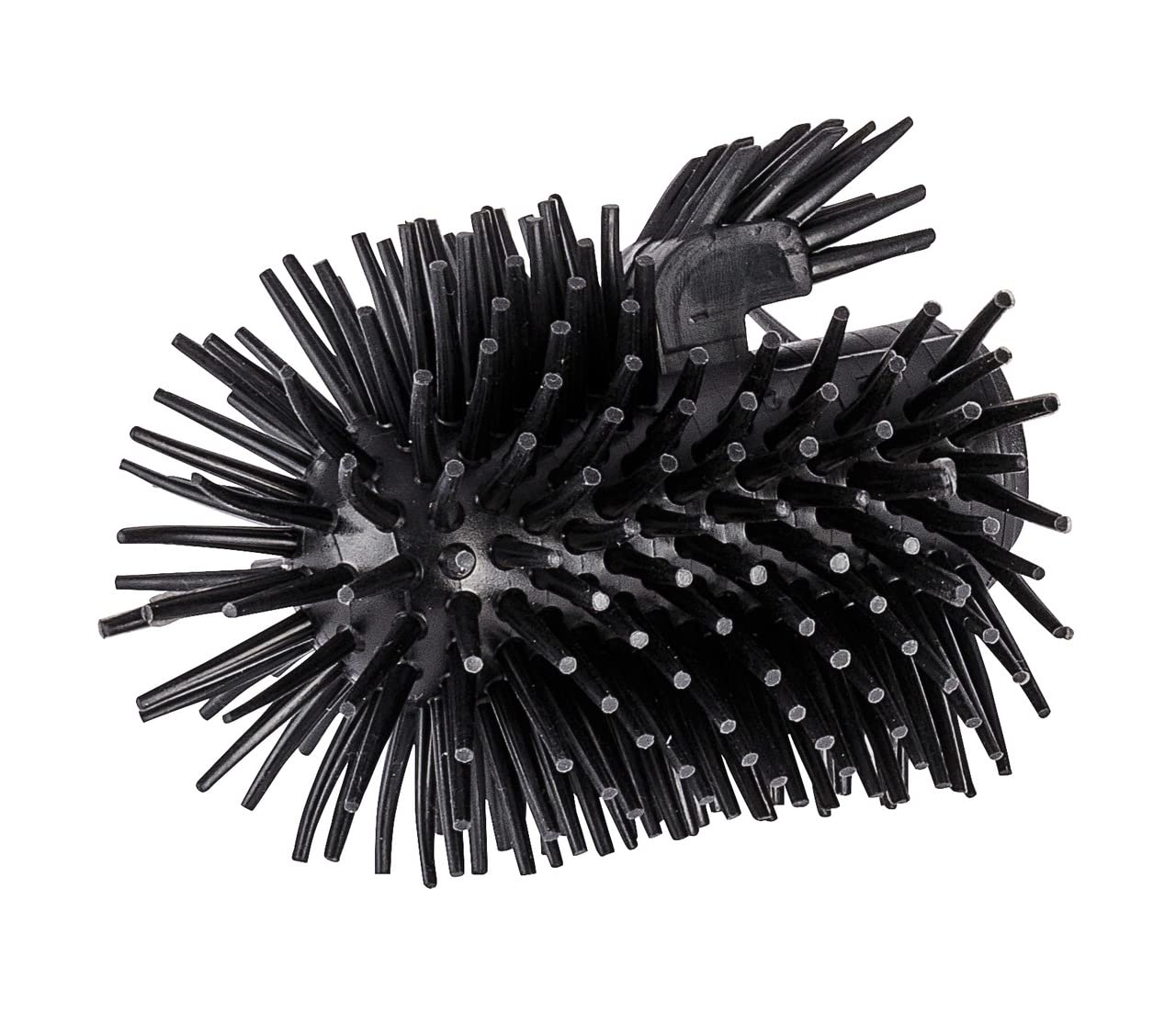 WENKO 22243100 Silicone spare brush head with rim cleaner - Ø 7,5 cm, for WC brush sets, Silicone, 7.5 x 9.3 x 7.5 cm, Black