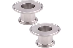 DERNORD 2 Pack Sanitary Concentric Reducer Tri Clamp Clover Stainless Steel 304 Sanitary Fitting End Cap Reducer (Tri Clamp Size: 2 inch x 1.5 inch)
