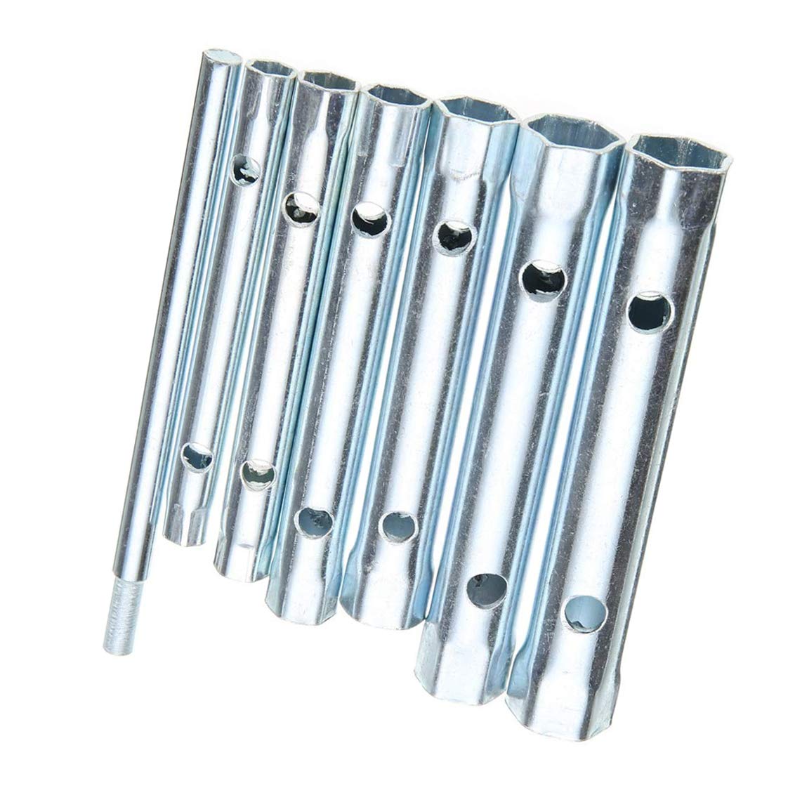 Young Wolf 7Pcs Plumber Back Nut Tap Spark Plug Spanner Duel-Ended Wrench Socket Set 8-19mm