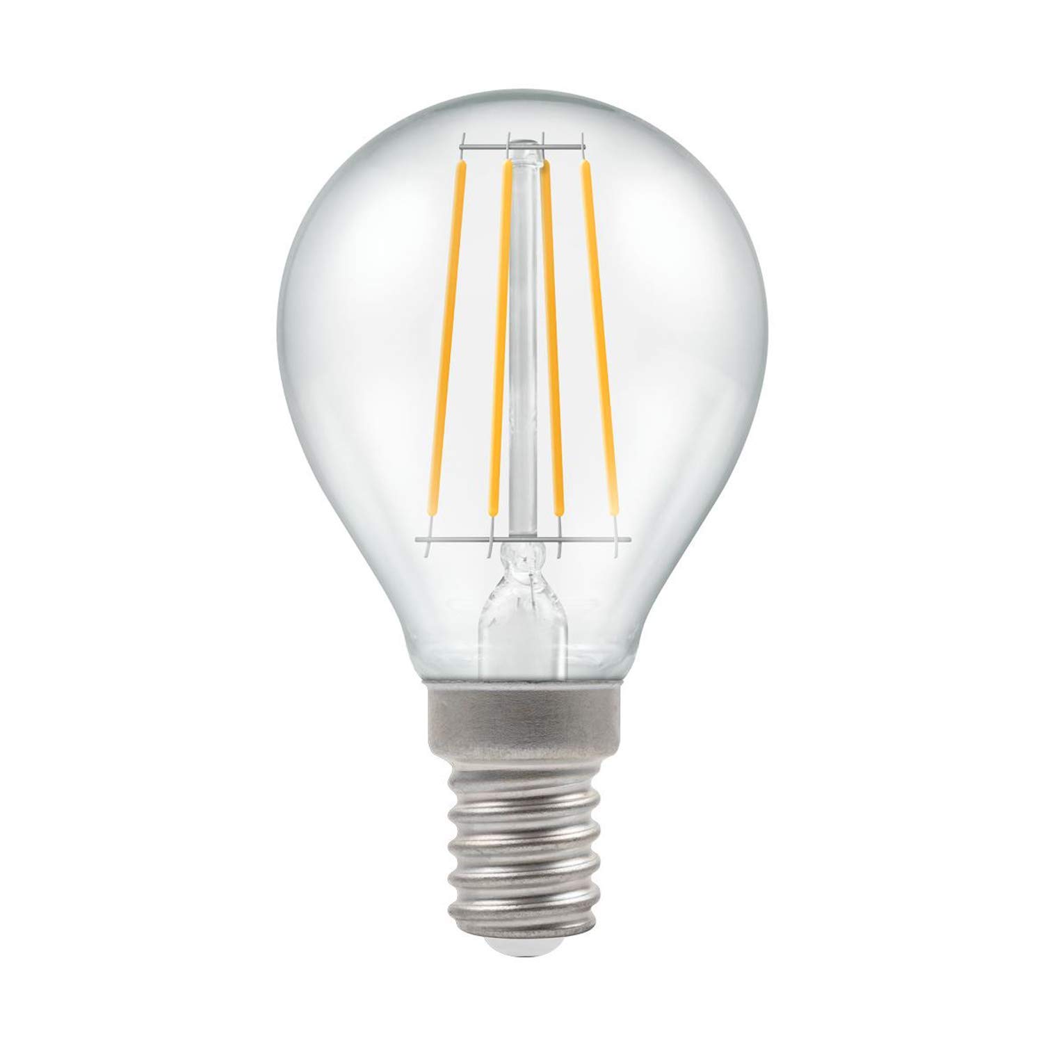 Crompton LED Dimmable Filament Golf Ball Light Bulb Clear 5W E14 SES 2700K Warm