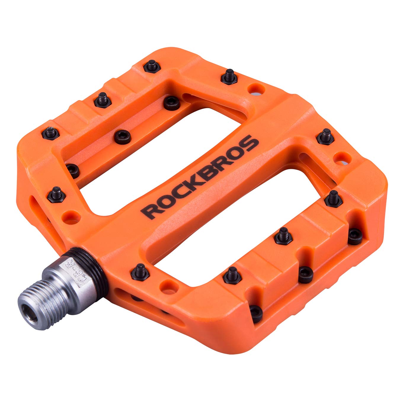 ROCKBROS Bike Pedals Nylon Fiber 9/16" Cycling Wide Platform Flat Bicycle Pedals for Road Cycling Bike 3 Bearings Pedals Antiskid Waterproof Dustproof