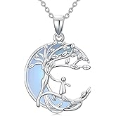 RSYHB Tree of Life Necklace for Women Sterling Silver Abalone Shell Turquoise/Moonstone Tree of Life Pendant Necklaces Mothers Day Jewelry Gifts