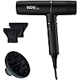 Sedu Icon Hair Dryer | Professional Ionic Technology | Ultra-Lightweight & Powerful 1875W | Reduces Frizz, Enhances Shine | Includes 2 Concentrator Nozzles & Diffuser