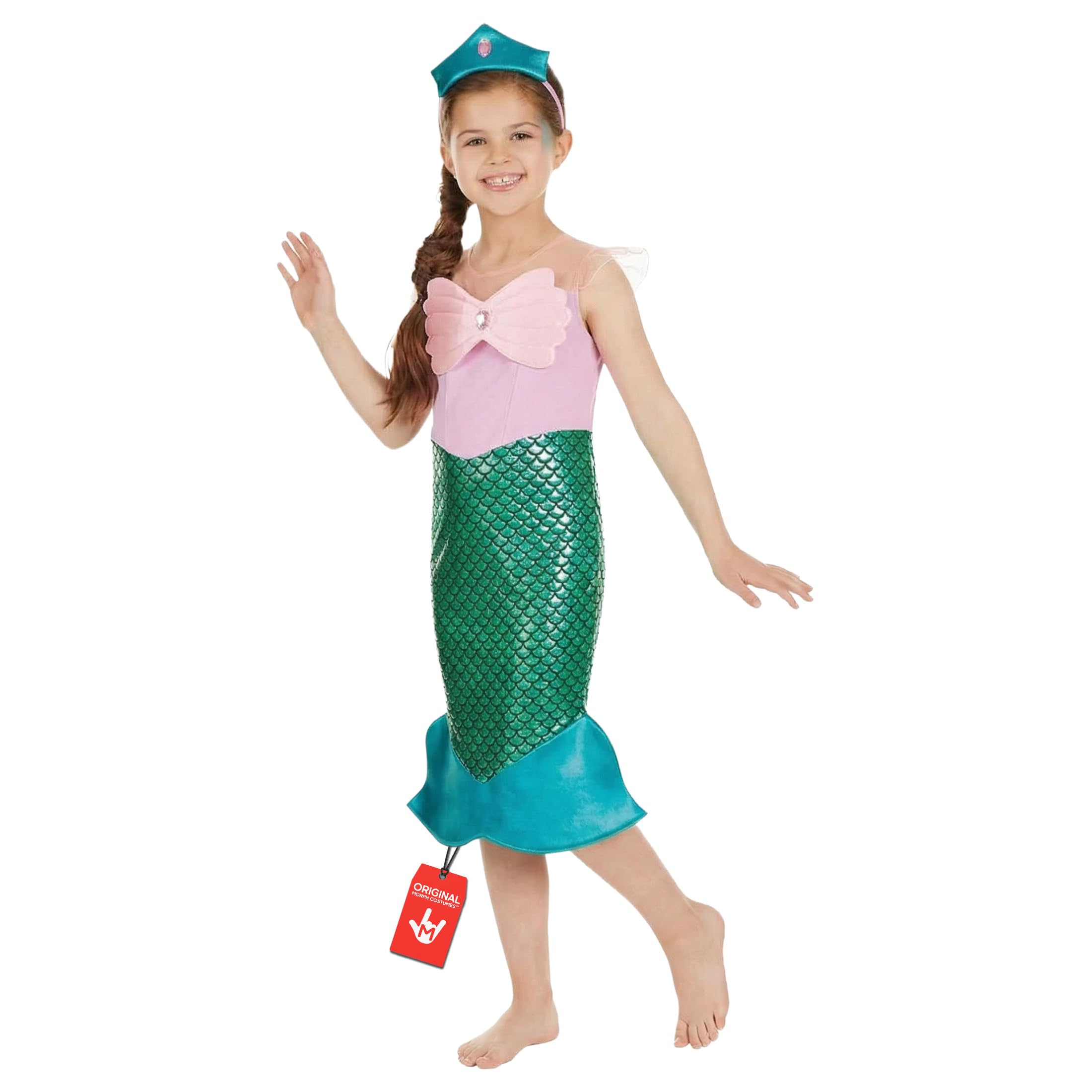 Fun Shack Mermaid Dress Up For Girls Animal Sea Princess Character Fancy Dress Halloween Costumes for Girls Kids Medium