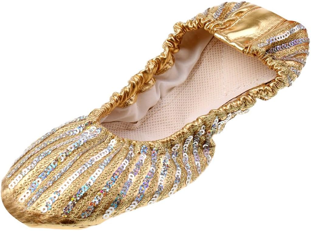 Bonarty Women Girls Belly Dance Shoes Nonslip Soft Sole Gymnastic
