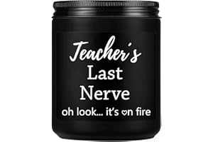 DAYISGIFTS Teacher Gifts, Best Teacher Appreciation Gifts, Unique Personalized Teacher Gifts for Men, Funny Candles Gifts for Graduation, Retirement, Thanksgiving, Birthday, Christmas - Teacher's Last Nerve