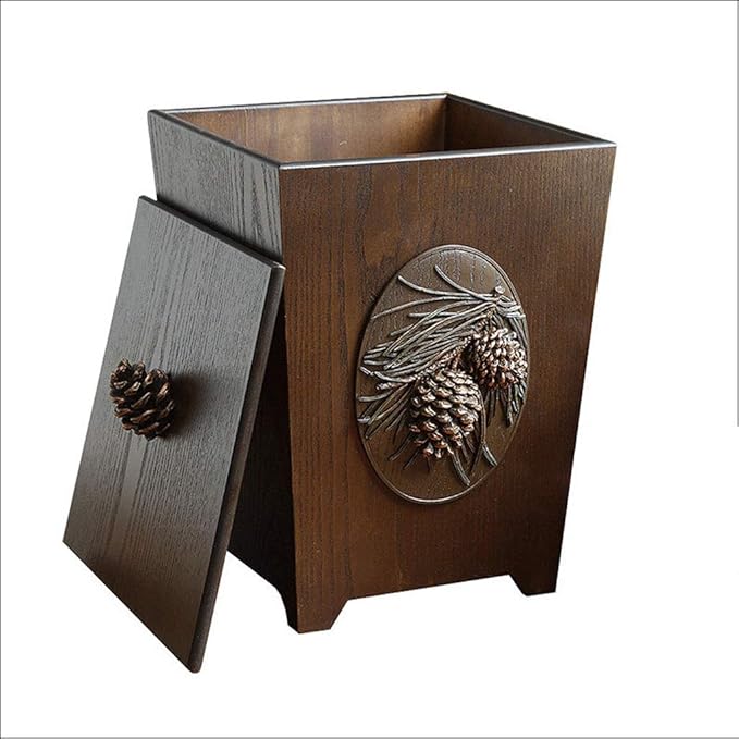 Trash can Wood Design Trash Can Small Decorative Trash Can Home Living