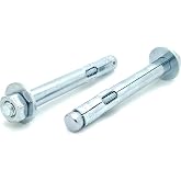 BCP Fasteners 5/16" x 2-1/2" Zinc-Plated Hex Nut Sleeve Anchors, 8 Pack | Concrete Anchor Bolts for Masonry, Brick and Block Applications (BCP984)
