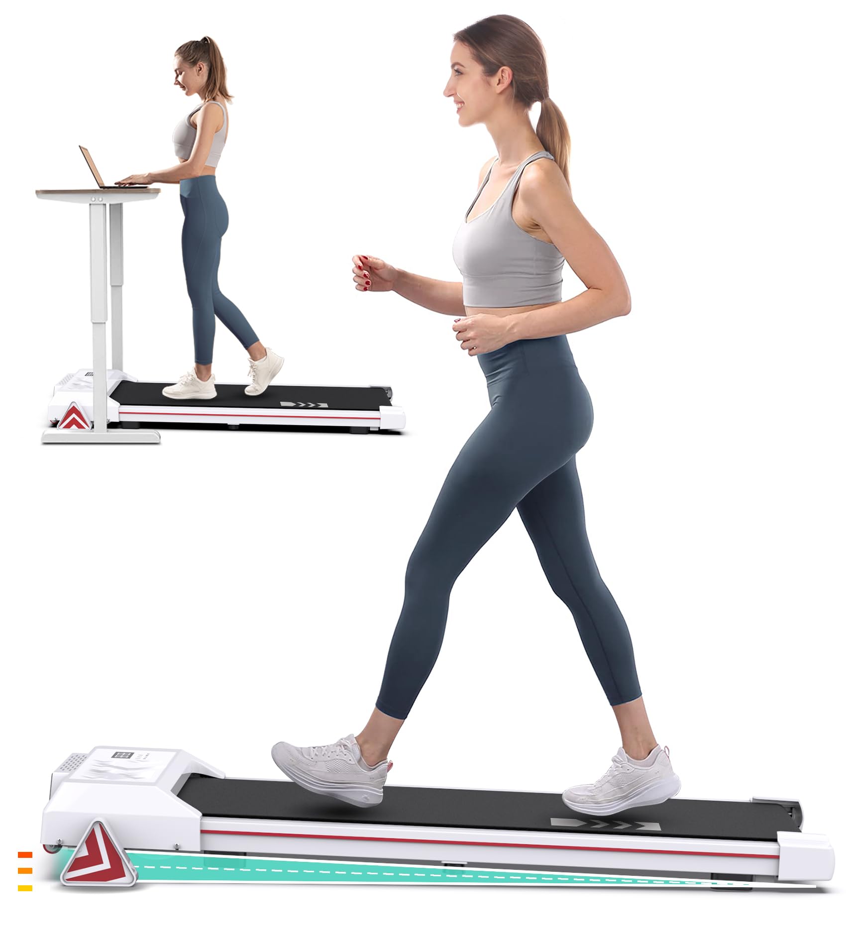 Redliro Walking Pad with Incline Under Desk