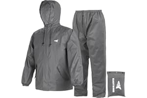 KastKing AquaLite Waterproof Rain Suit for Men and Women, Loose Fit, Lightweight, Durable Outdoor Gear for Fishing, Hiking