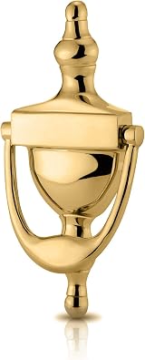 XFORT Traditional Door Knocker Polished Brass Victorian Urn Front Door Knocker