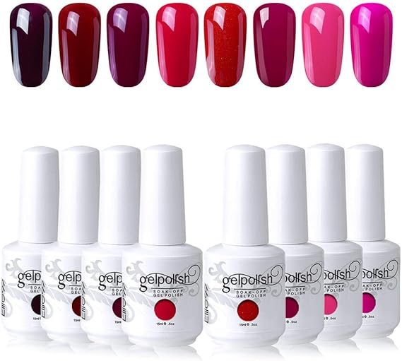 Elite99 Vernis Semi permanent Lot de Vernis à Ongles 8pcs Nail Gel UV