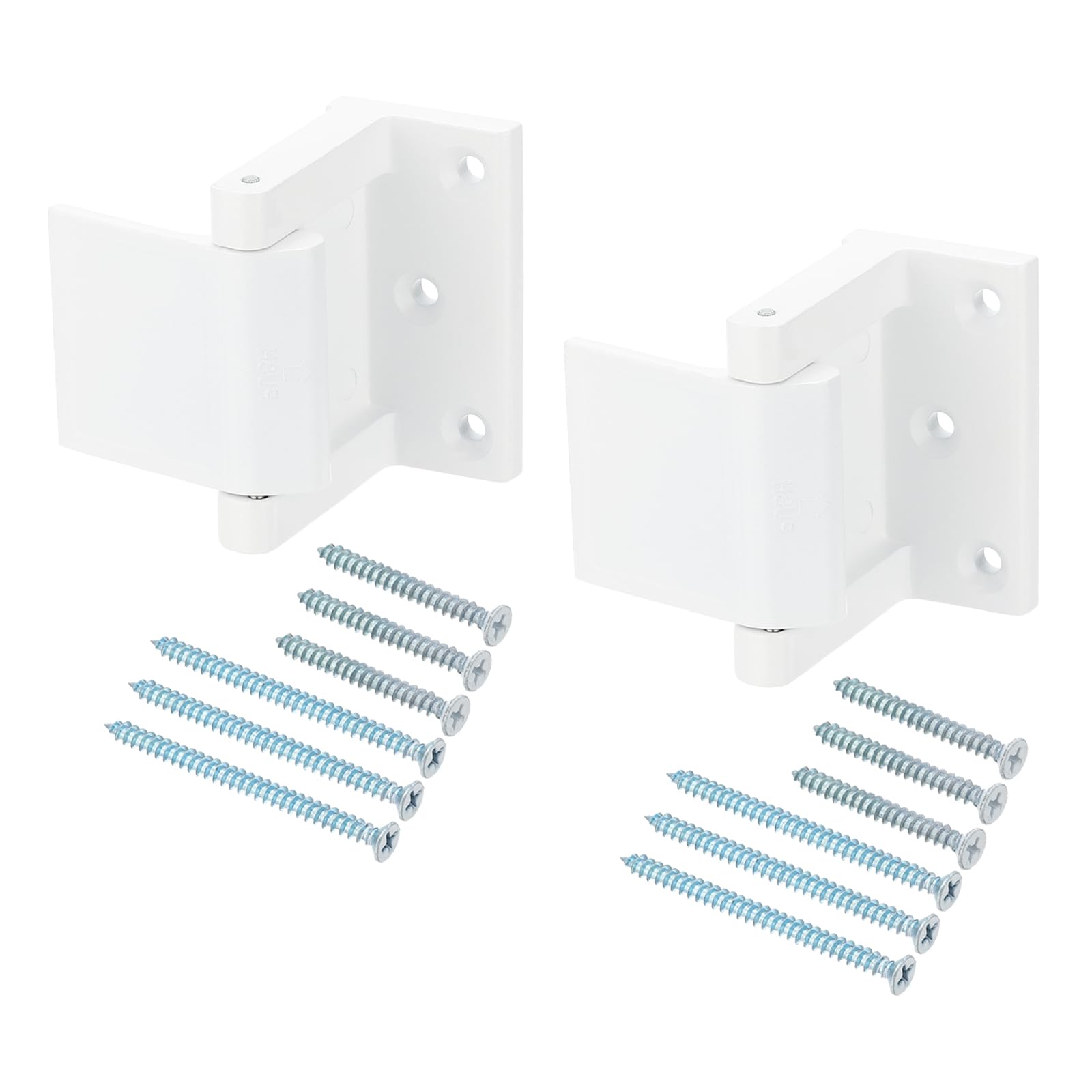 PATIKIL Door Reinforcement Lock, 2 Pack Home Security Door Lock Withstand 800 Lbs Zinc Alloy High Security Door Latch Stopper with Screws for Prevent Unauthorized Entry, White