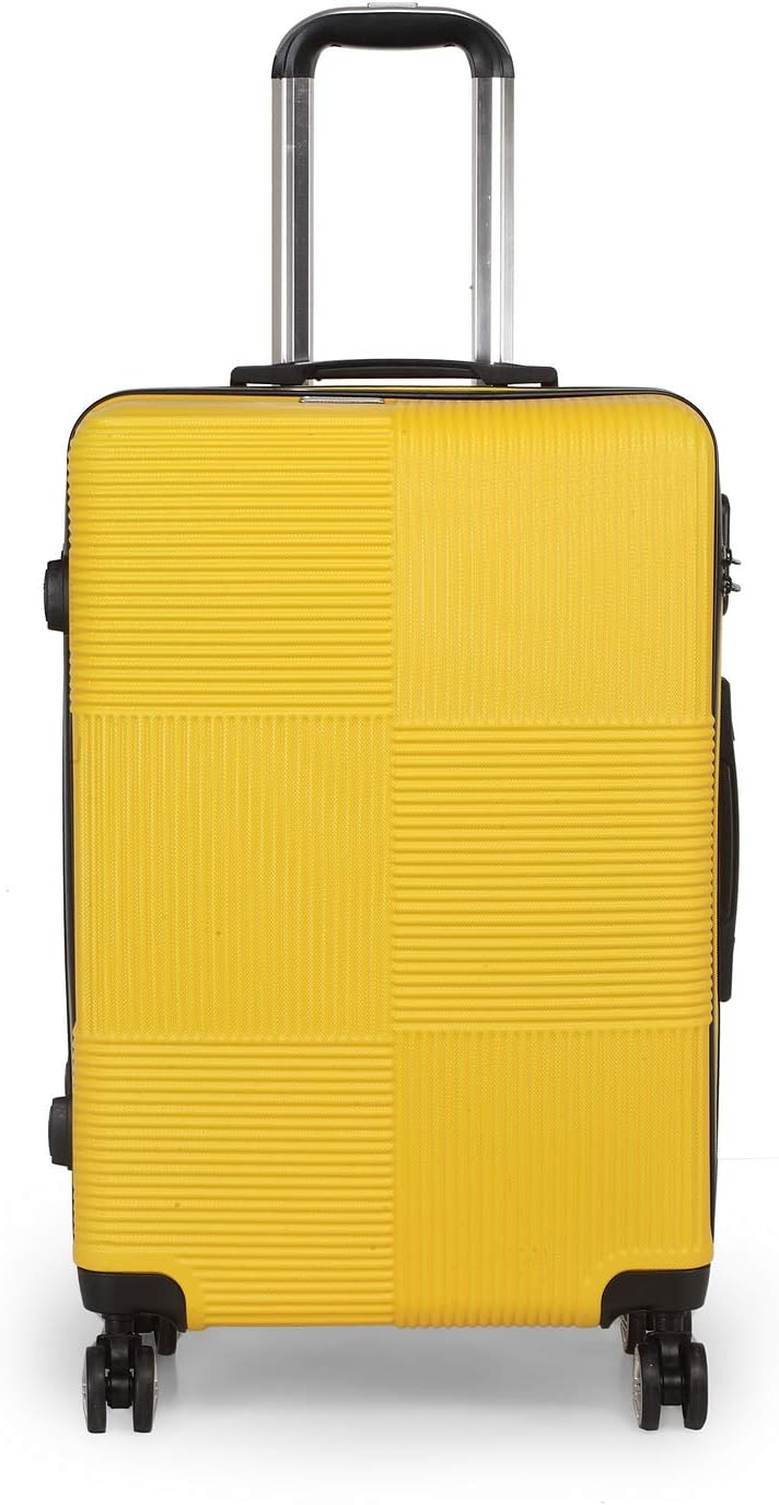 Teakwood ABS 66 cm Yellow Hard-Sided Check-in Luggage (TR_H_6_Yellow_M)