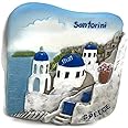 WitnyStore Tiny Santorini Island Greece Southern Europe Tourist Attractions Resin Refrigerator Magnet Traveler Souvenir Gift Memento 3D Fridge Magnets
