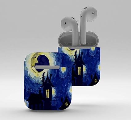 Download Amazon.com: Cute Airpod Skin Stickers Vector Illustration Starry Night Style Van Wrapping ...